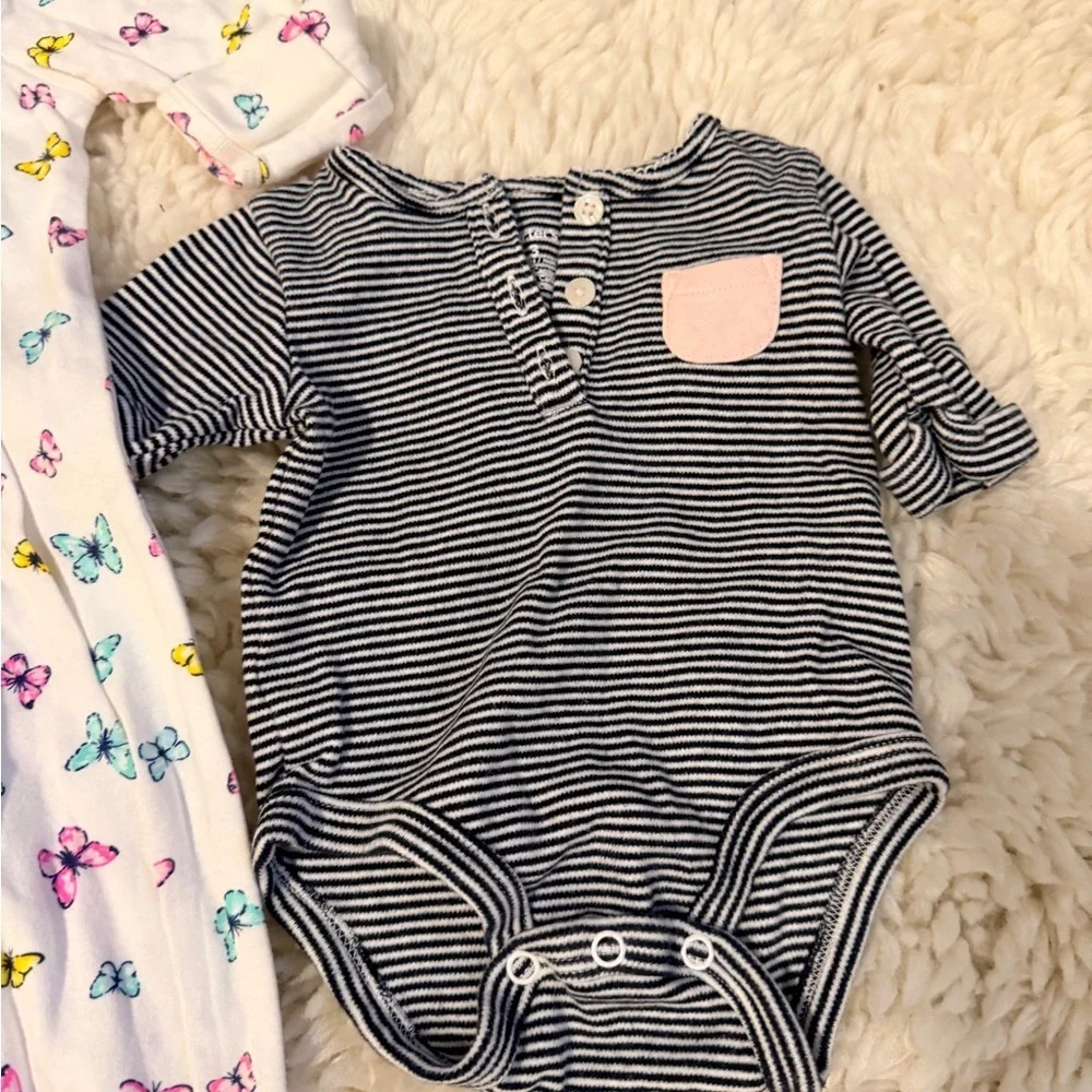 Carter's Kids Matching Set - White, Pink, Blue